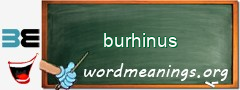 WordMeaning blackboard for burhinus